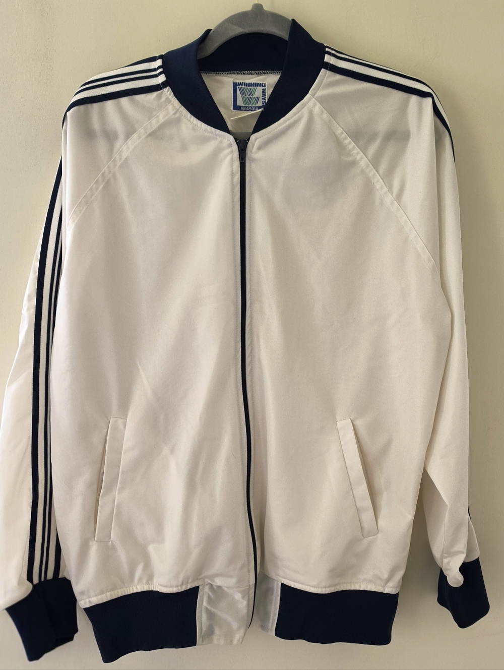 Men's Vintage Winning Ways Warm Up Jacket Size Large